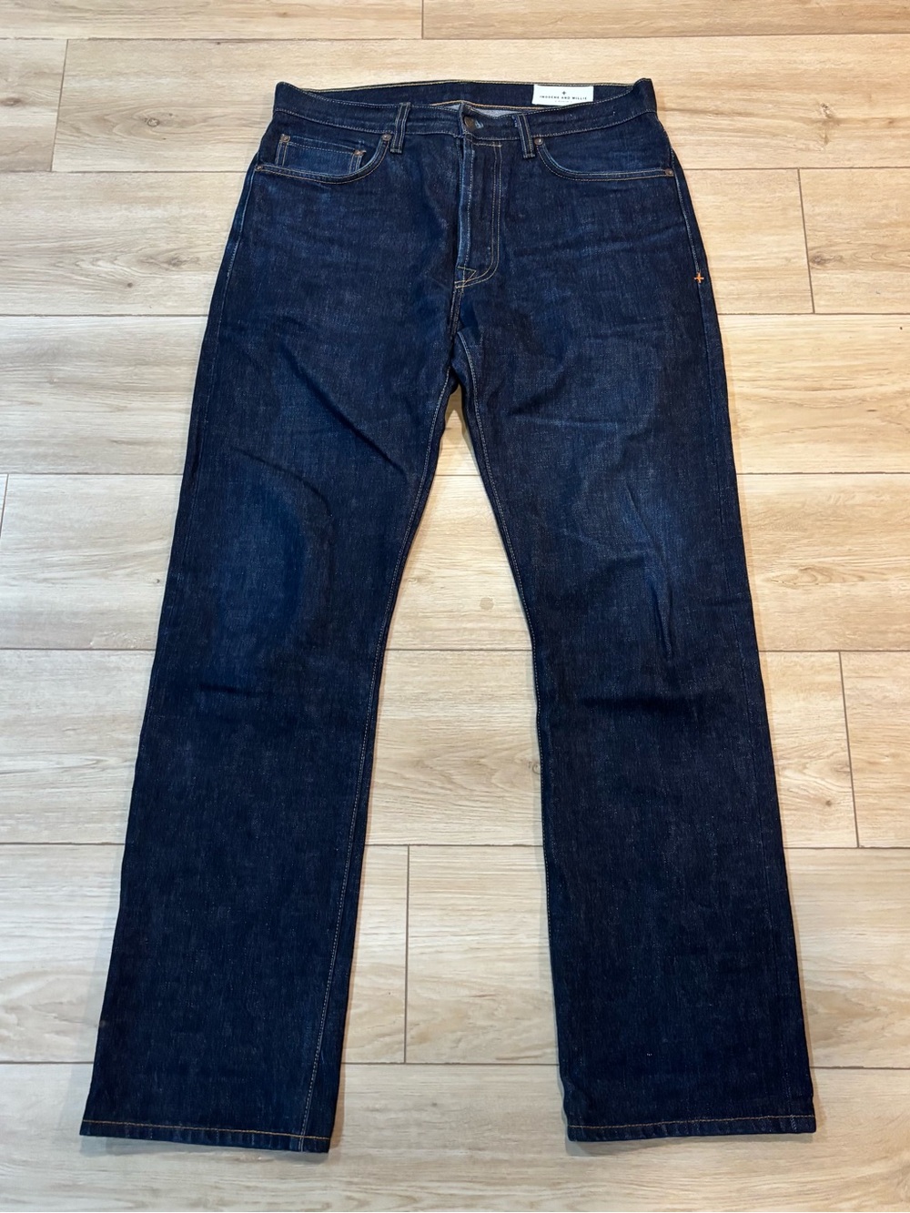 Imogene and Willie Men’s “Willie” Straight Fit Denim Jeans Raw Size 32x31.5